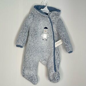 MiniBean Baby Lightweight Bunting Outerwear Super Soft Snaps Footies 0/3M NWT
